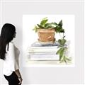 Picture of Flower Pot On Books _GroupedProduct_Square_Canvas_