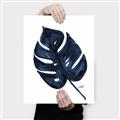 Picture of Blue Tropical Leaf I _GroupedProduct_Rectangle_Portrait_Canvas_