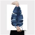 Picture of Blue Tropical Leaf II _GroupedProduct_Rectangle_Portrait_Canvas_