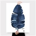 Picture of Blue Tropical Leaf II _GroupedProduct_Rectangle_Portrait_Canvas_