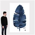 Picture of Blue Tropical Leaf II _GroupedProduct_Rectangle_Portrait_Canvas_