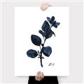 Picture of Blue Leaves V _GroupedProduct_Rectangle_Portrait_Canvas_