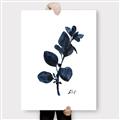 Picture of Blue Leaves V _GroupedProduct_Rectangle_Portrait_Canvas_
