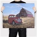 Picture of Red Wooden Barn _GroupedProduct_Rectangle_Landscape_Canvas_