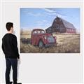 Picture of Red Wooden Barn _GroupedProduct_Rectangle_Landscape_Canvas_