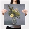 Picture of Drinking Glass With Flower _GroupedProduct_Square_Canvas_