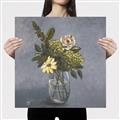 Picture of Drinking Glass With Flower _GroupedProduct_Square_Canvas_
