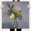 Picture of Drinking Glass With Flower _GroupedProduct_Square_Canvas_