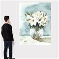 Picture of Flower In Glass Jar _GroupedProduct_Rectangle_Portrait_Canvas_