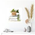 Picture of Flower Pot On Books _GroupedProduct_Square_Canvas_