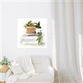 Picture of Flower Pot On Books _GroupedProduct_Square_Canvas_