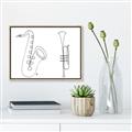 Picture of Saxophone _GroupedProduct_Rectangle_Landscape_Canvas_Framed_