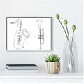 Picture of Saxophone _GroupedProduct_Rectangle_Landscape_Canvas_Framed_