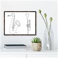 Picture of Saxophone _GroupedProduct_Rectangle_Landscape_Canvas_Framed_
