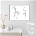 Picture of Saxophone _GroupedProduct_Rectangle_Landscape_Canvas_Framed_