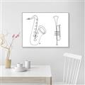 Picture of Saxophone _GroupedProduct_Rectangle_Landscape_Canvas_Framed_