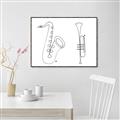 Picture of Saxophone _GroupedProduct_Rectangle_Landscape_Canvas_Framed_