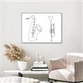 Picture of Saxophone _GroupedProduct_Rectangle_Landscape_Canvas_Framed_