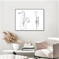 Picture of Saxophone _GroupedProduct_Rectangle_Landscape_Canvas_Framed_