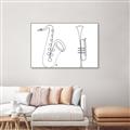 Picture of Saxophone _GroupedProduct_Rectangle_Landscape_Canvas_Framed_
