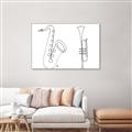 Picture of Saxophone _GroupedProduct_Rectangle_Landscape_Canvas_Framed_