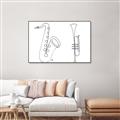 Picture of Saxophone _GroupedProduct_Rectangle_Landscape_Canvas_Framed_