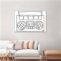 Picture of Portable Radio _GroupedProduct_Rectangle_Landscape_Canvas_Framed_