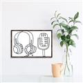 Picture of Microphone _GroupedProduct_Rectangle_Landscape_Canvas_Framed_