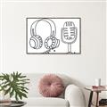 Picture of Microphone _GroupedProduct_Rectangle_Landscape_Canvas_Framed_