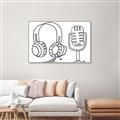 Picture of Microphone _GroupedProduct_Rectangle_Landscape_Canvas_Framed_