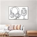 Picture of Microphone _GroupedProduct_Rectangle_Landscape_Canvas_Framed_