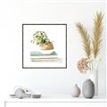 Picture of Pot On The Books I _GroupedProduct_Square_Canvas_Framed_