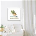 Picture of Pot On The Books I _GroupedProduct_Square_Canvas_Framed_