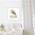 Picture of Pot On The Books I _GroupedProduct_Square_Canvas_Framed_