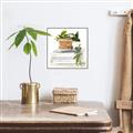 Picture of Flower Pot On Books _GroupedProduct_Square_Canvas_Framed_
