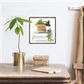 Picture of Flower Pot On Books _GroupedProduct_Square_Canvas_Framed_