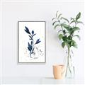 Picture of Blue Leaves III _GroupedProduct_Rectangle_Portrait_Canvas_Framed_