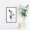 Picture of Blue Leaves III _GroupedProduct_Rectangle_Portrait_Canvas_Framed_