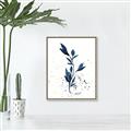 Picture of Blue Leaves III _GroupedProduct_Rectangle_Portrait_Canvas_Framed_