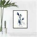 Picture of Blue Leaves III _GroupedProduct_Rectangle_Portrait_Canvas_Framed_