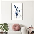 Picture of Blue Leaves III _GroupedProduct_Rectangle_Portrait_Canvas_Framed_
