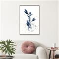 Picture of Blue Leaves III _GroupedProduct_Rectangle_Portrait_Canvas_Framed_