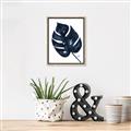 Picture of Blue Tropical Leaf I _GroupedProduct_Rectangle_Portrait_Canvas_Framed_