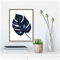 Picture of Blue Tropical Leaf I _GroupedProduct_Rectangle_Portrait_Canvas_Framed_