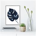 Picture of Blue Tropical Leaf I _GroupedProduct_Rectangle_Portrait_Canvas_Framed_