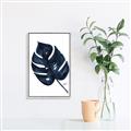 Picture of Blue Tropical Leaf I _GroupedProduct_Rectangle_Portrait_Canvas_Framed_