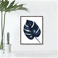 Picture of Blue Tropical Leaf I _GroupedProduct_Rectangle_Portrait_Canvas_Framed_