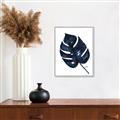 Picture of Blue Tropical Leaf I _GroupedProduct_Rectangle_Portrait_Canvas_Framed_