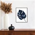 Picture of Blue Tropical Leaf I _GroupedProduct_Rectangle_Portrait_Canvas_Framed_