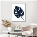 Picture of Blue Tropical Leaf I _GroupedProduct_Rectangle_Portrait_Canvas_Framed_
